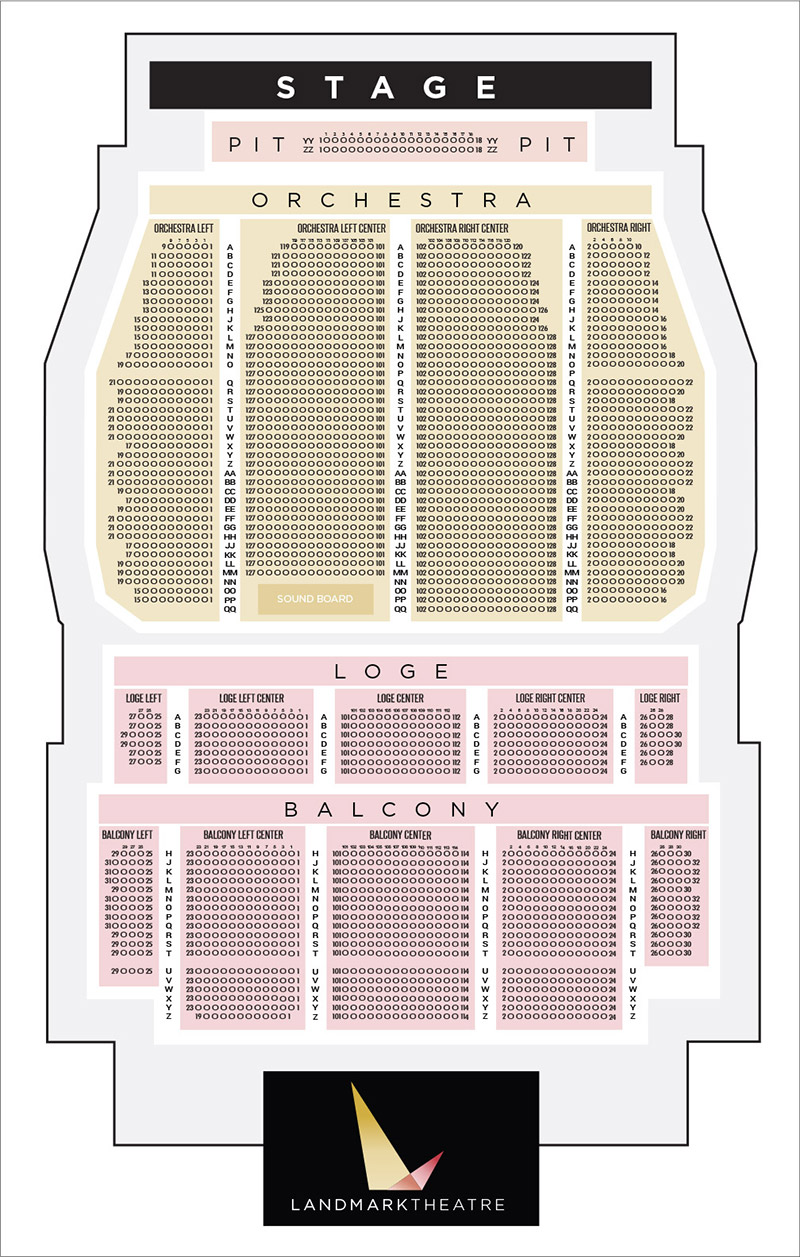 Landmark Theater Seating Chart With Seat Numbers